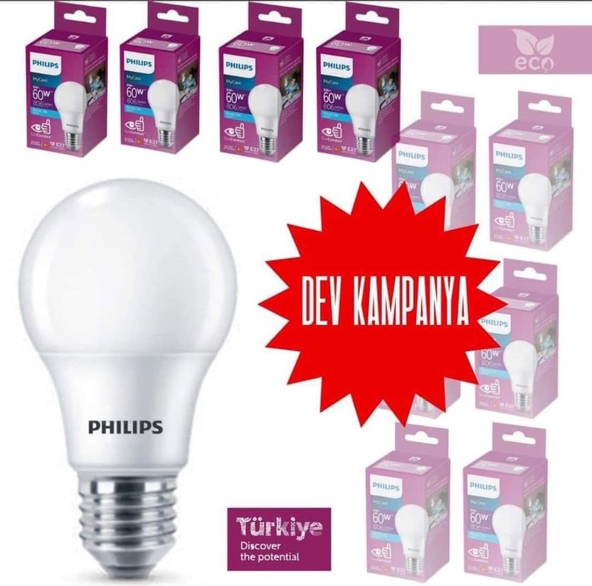 12 AD PHİLİPS LED AMPUL BEYAZ IŞIK - Görsel 2