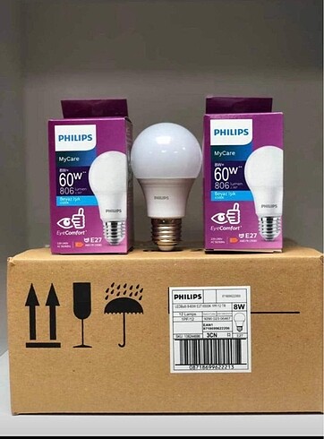 Philips 12 ADET PHİLİPS LED AMPÜL BEYAZIŞIK