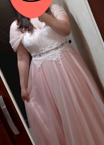 prenses kol sırt bağcıklı nişanlık - Görsel 2