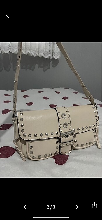Stradivarius Krem çanta stradivarius