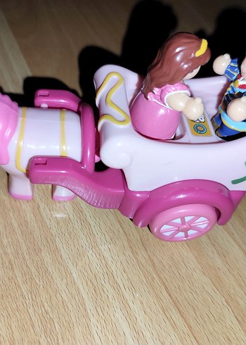 Renkli Pembe Oyuncak At Arabası - Görsel 3