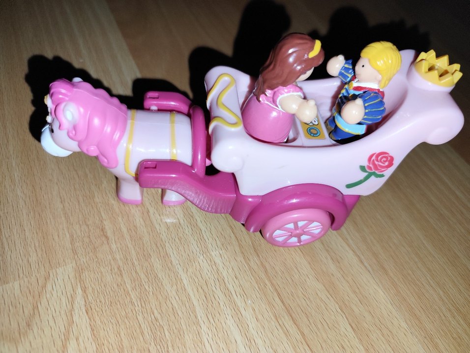 Renkli Pembe Oyuncak At Arabası - Görsel 3