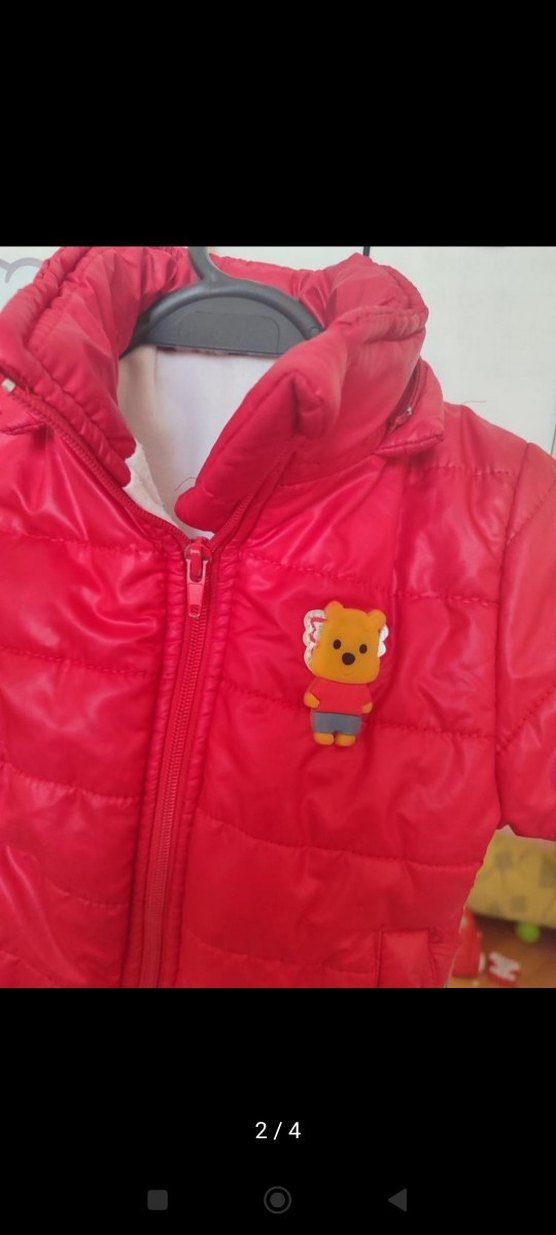 Kırmızı Erkek Çocuk Kapitone Mont - Görsel 2