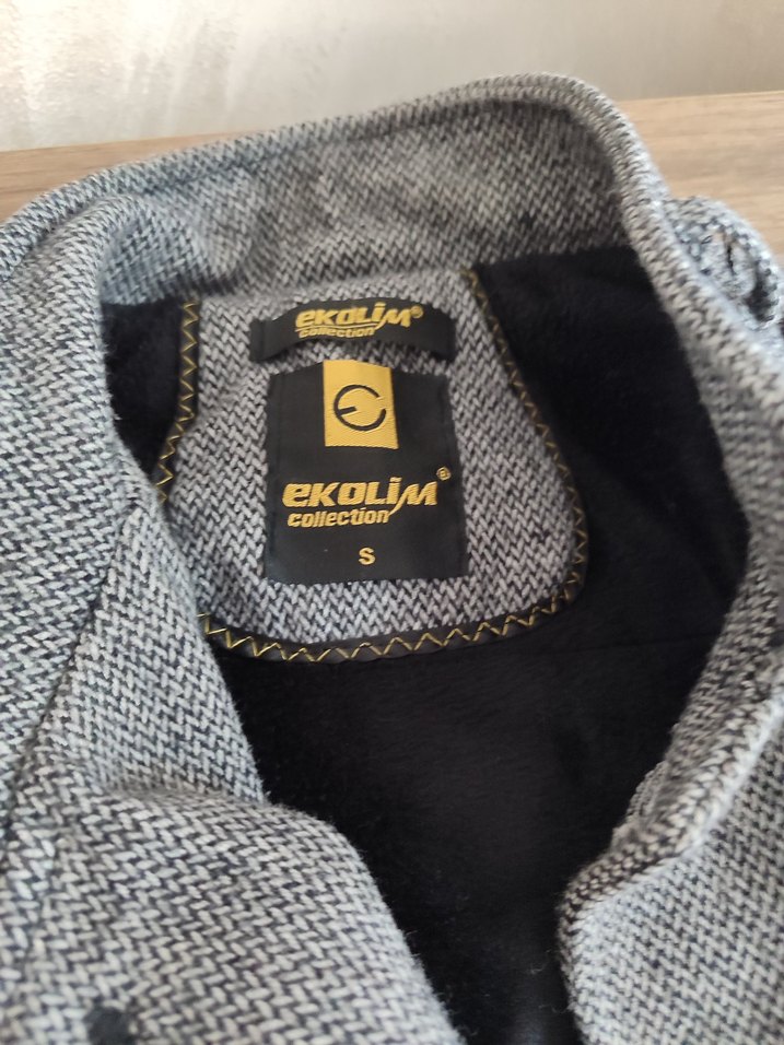 Gri Düğmeli Erkek Midi Kaban - Görsel 3