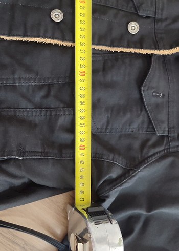 Düğmeli Kahverengi Denim Erkek Ceket - Görsel 5