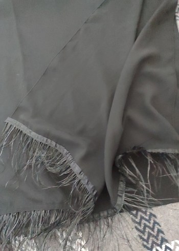 tüylü eşarp şal - Görsel 2