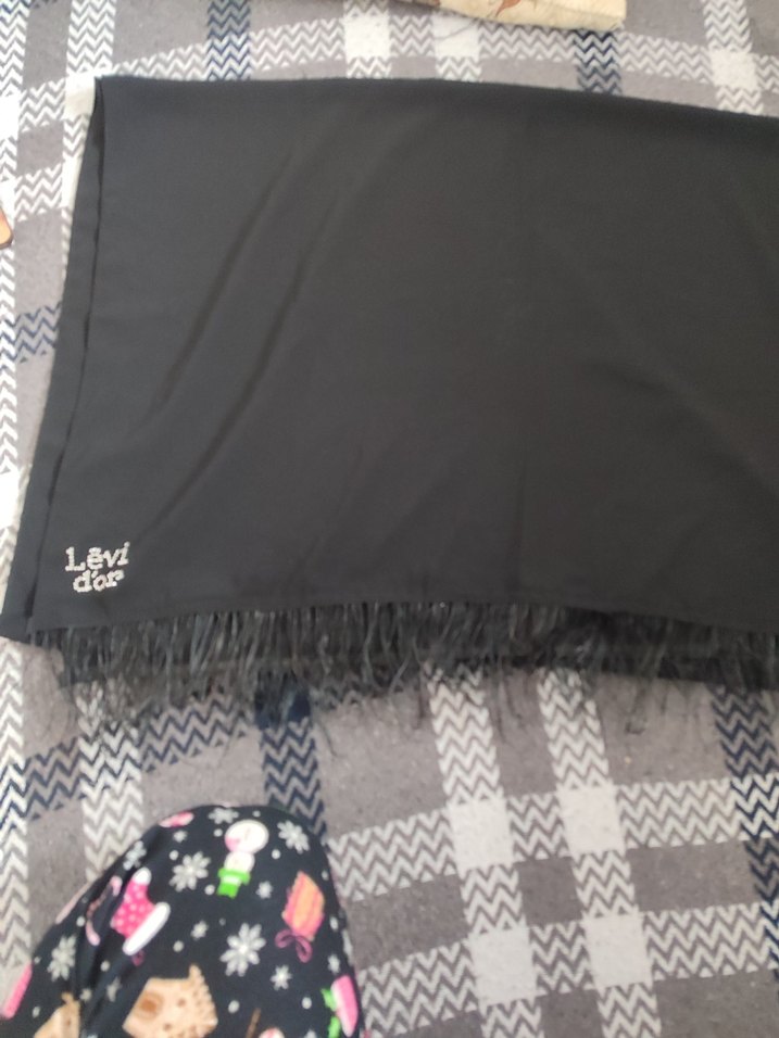 tüylü eşarp şal - Görsel 3