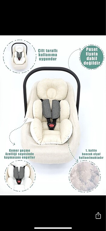 Diğer Beden ten rengi Renk Babynest ortopedik bebek yatak pike puset aksesuar 6lı set
