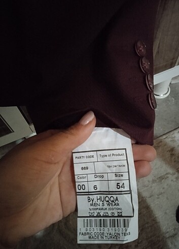 54 Beden bordo Renk Bordo takım elbise