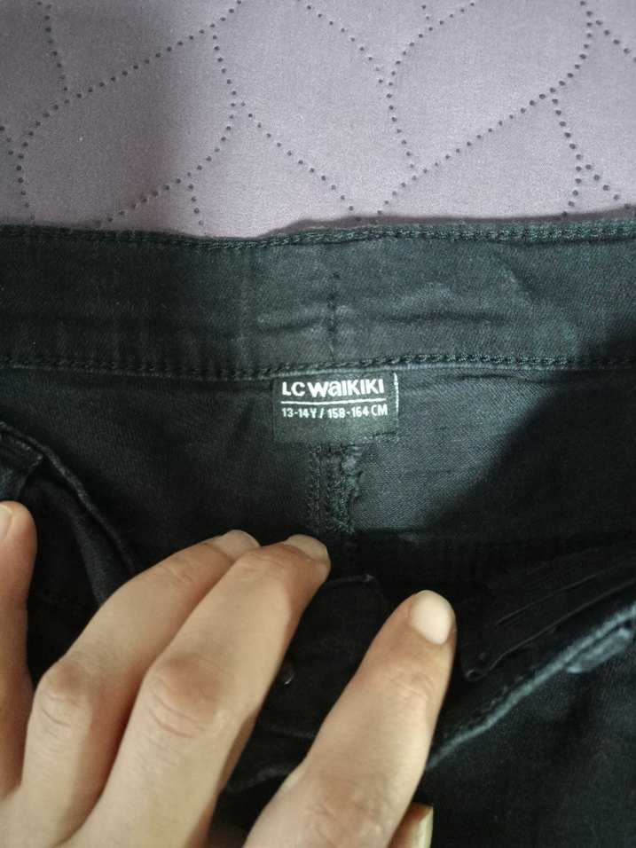 siyah Denim Erkek Mini kot Şort  11 12 13 yaş - Görsel 2