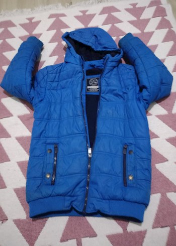 Mavi Fermuarlı Erkek Çocuk Mont - Görsel 4