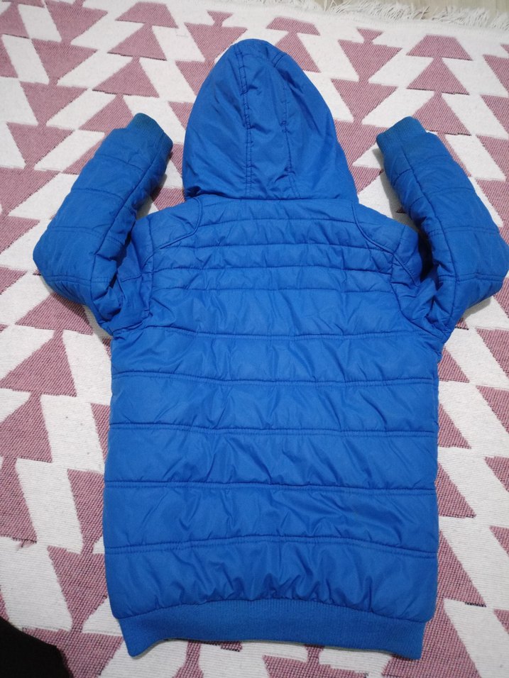 Mavi Fermuarlı Erkek Çocuk Mont - Görsel 3