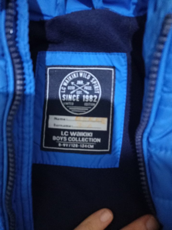 Mavi Fermuarlı Erkek Çocuk Mont - Görsel 2