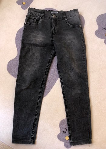 Erkek Çocuk Gri Loose Fit Denim Pantolon