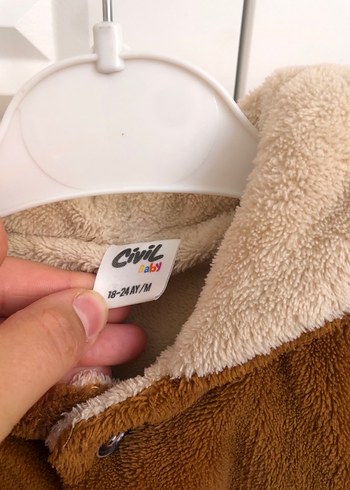 Civil Kahverengi Erkek Çocuk Kürklü Polar Mont
