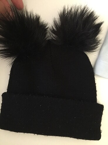 6-12 Ay, 18 cm Beden siyah Renk Bebek şapka