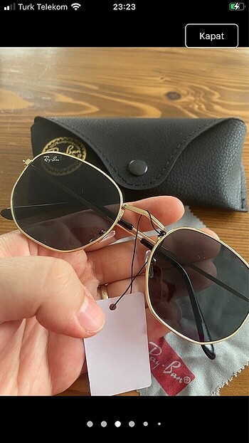 Beden Rayban siyah köşeli model güneş gözlüğü
