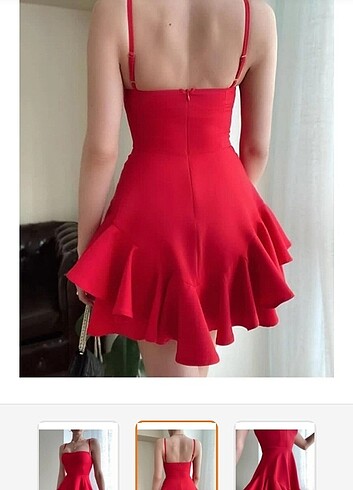 s Beden kırmızı Renk Kırmızı mini elbise 