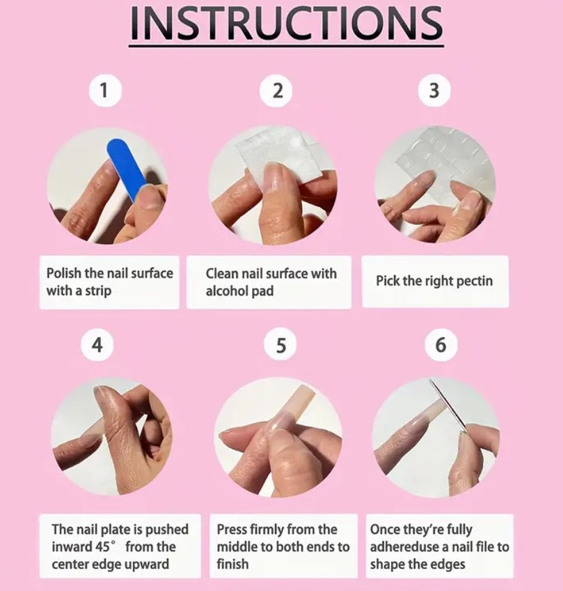 Pembe Parlak Tırnak Süslemeleri - Görsel 2