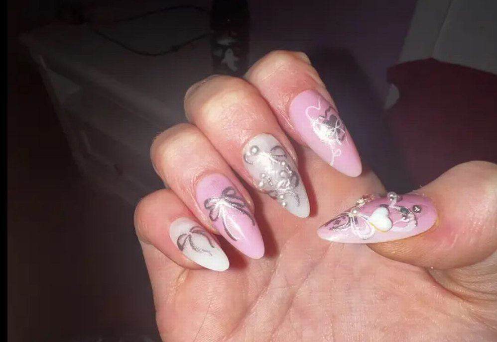 Pastel Pembe Takma Tırnak - Görsel 3