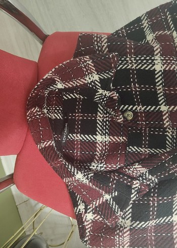 LC Waikiki 100 tl Bordo Kadın Salaş Dökümlü blezer görünümlü ceket LCW