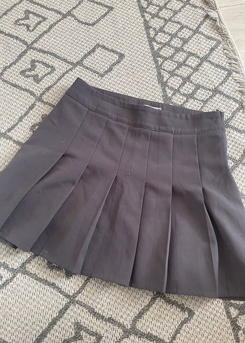 Gri Pilili Midi Mini Etek addax
