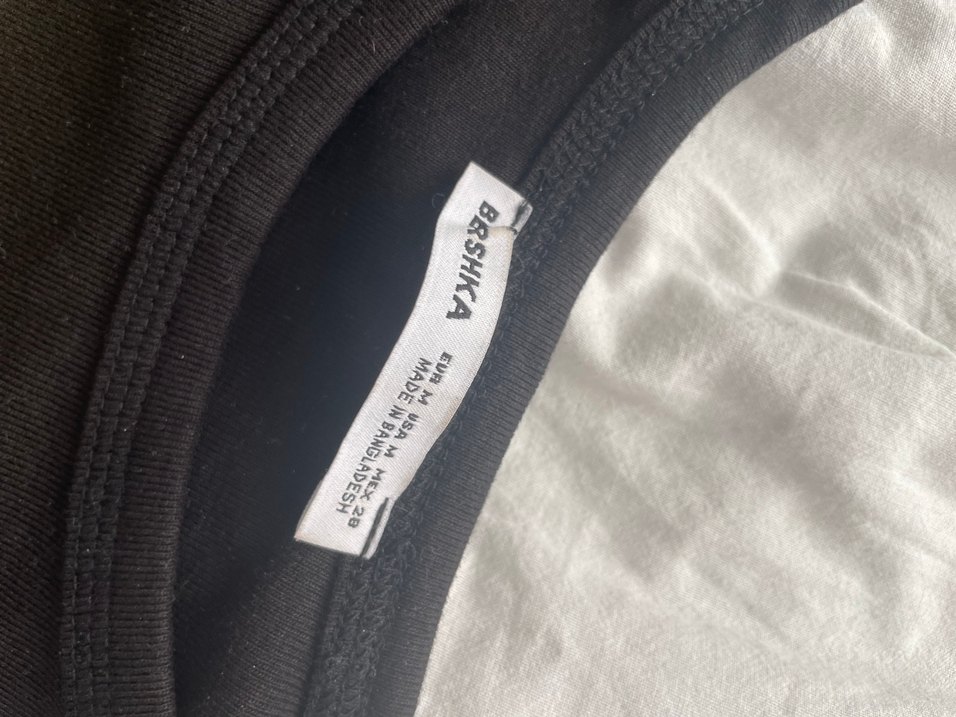 bershka Siyah Baskılı Uzun Kollu Kadın bluz - Görsel 2