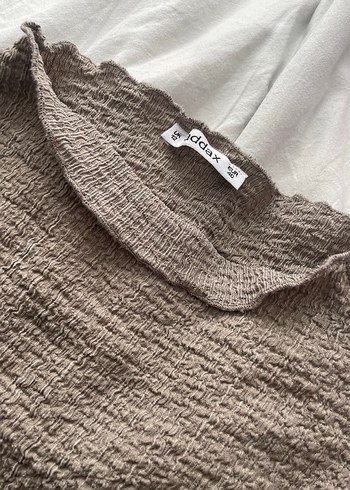 Bej Kadın Triko Balıkçı Yaka bluz - Görsel 2