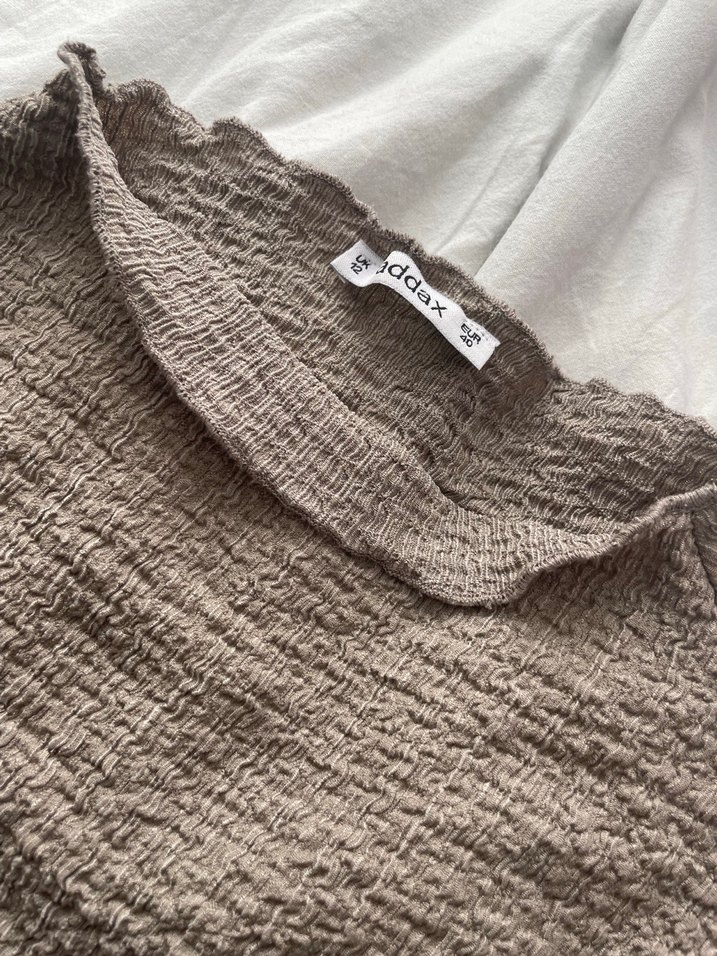 Bej Kadın Triko Balıkçı Yaka bluz - Görsel 2