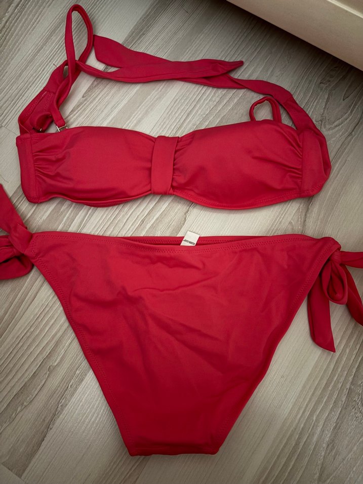 Pembe İpli Kadın Bikini Takımı - Görsel 2