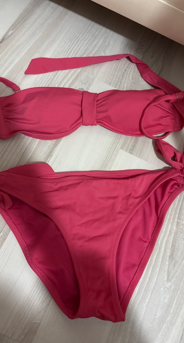 Pembe İpli Kadın Bikini Takımı - Görsel 3