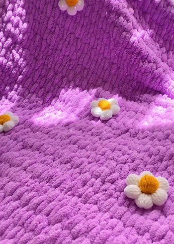  Beden beyaz Renk Puffy çiçekli çift kişilik battaniye