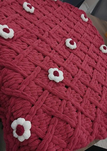 Puffy Çiçekli Bebek battaniyesi - Görsel 2