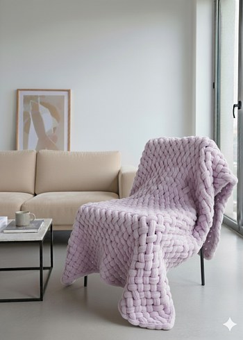 Puffy çapraz model bebek battaniyesi - Görsel 8