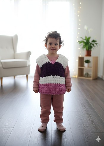 Puffy çocuk süveter - Görsel 3