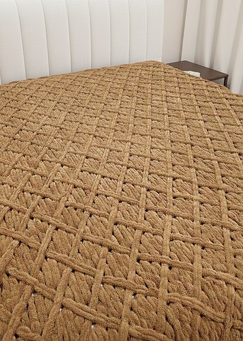 Puffy çift kişilik battaniye ( baklava modeli) - Görsel 3