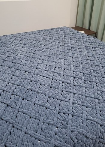 Puffy çift kişilik battaniye ( baklava modeli) - Görsel 2