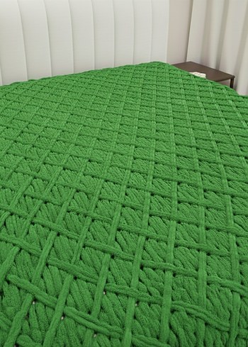 Puffy çift kişilik battaniye ( baklava modeli) - Görsel 5