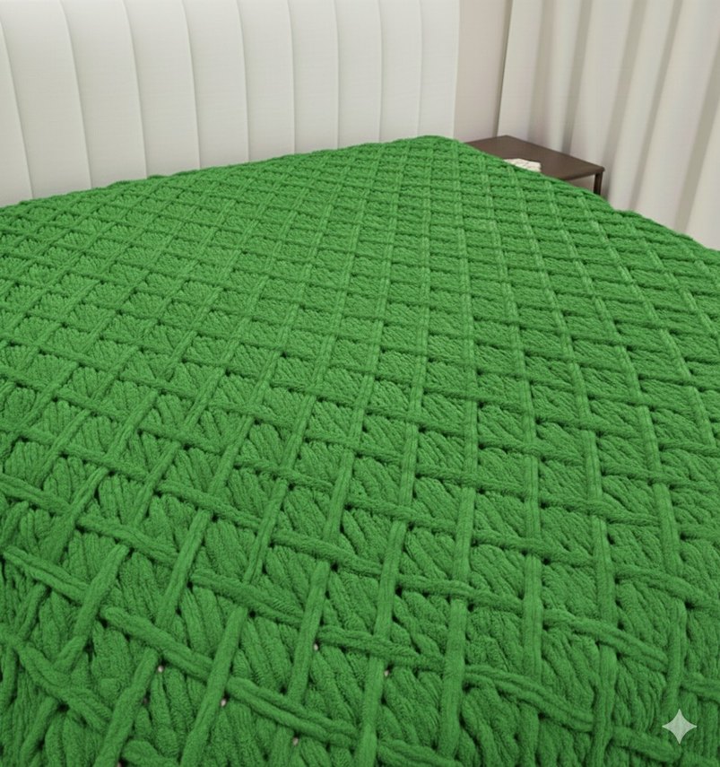 Puffy çift kişilik battaniye ( baklava modeli) - Görsel 5