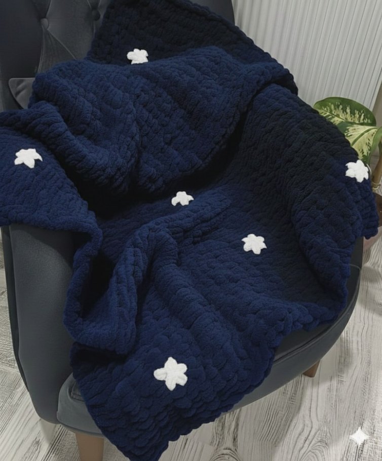 Puffy yıldızlı bebek battaniyesi - Görsel 4