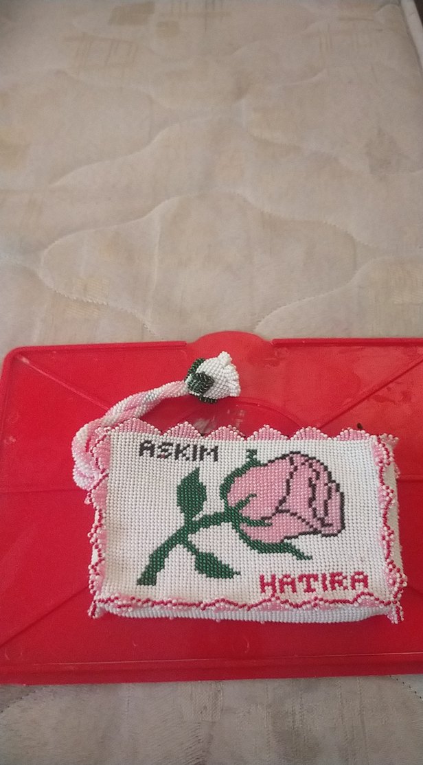 Nakışlı ve Boncuklu Pembe Kadın Cüzdan - Görsel 3