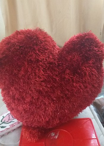 Kırmızı Renkli Peluş Oyuncak Kalp - Görsel 2