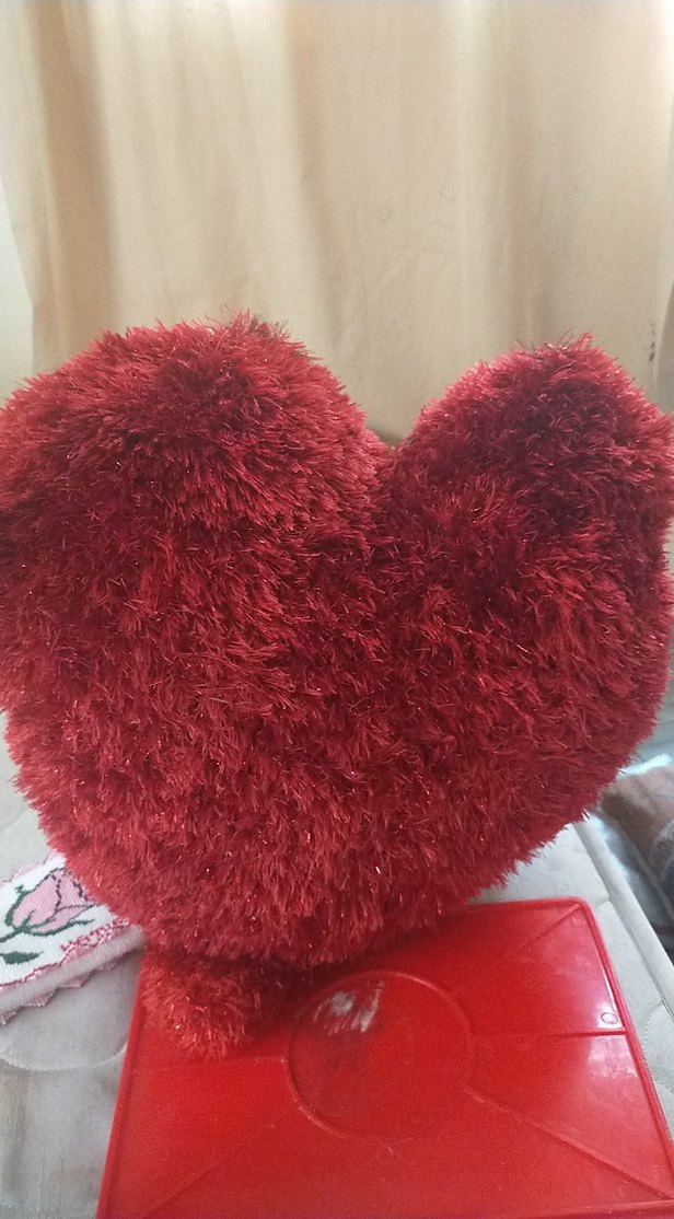 Kırmızı Renkli Peluş Oyuncak Kalp - Görsel 2