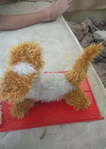 Renkli kahverengi peluş oyuncak köpek - Görsel 3