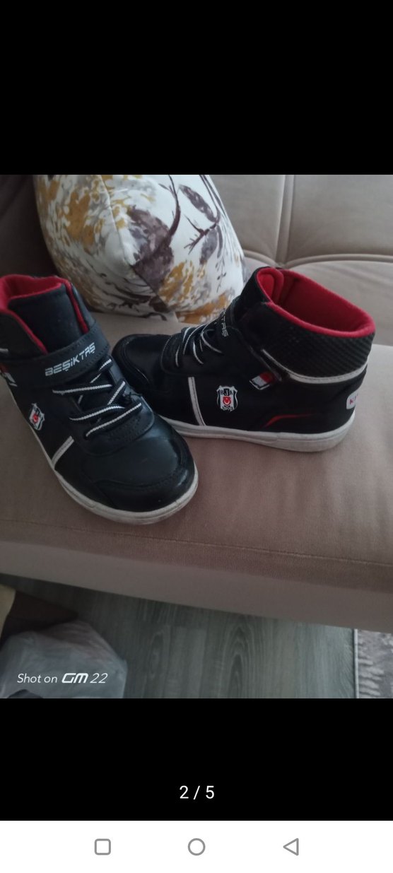 Erkek Çocuk BJ taraftar Siyah Sneaker Bot Velcro - Görsel 2