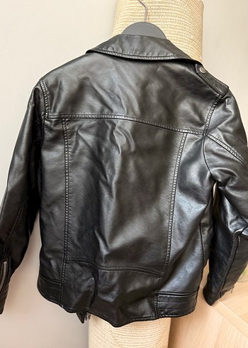 Zara Zara Siyah Deri Biker Ceket