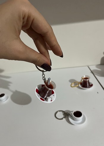 Beden kırmızı Renk Kırmızı Zincir Detaylı Kadın Anahtarlık