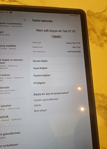  Beden Samsung Galaxy Tab S7fe 64gb