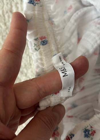 Marks&spencer 7-8 yaş çiçekli beyaz elbise - Görsel 3