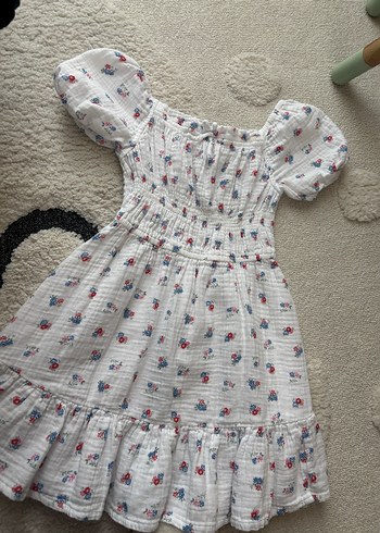 Marks&spencer 7-8 yaş çiçekli beyaz elbise - Görsel 2